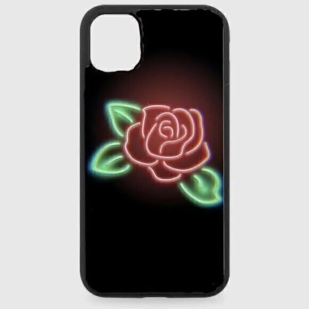 Black Neon Rose Phone Case